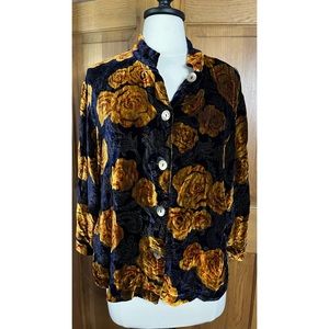 Floral Velvet Blouse